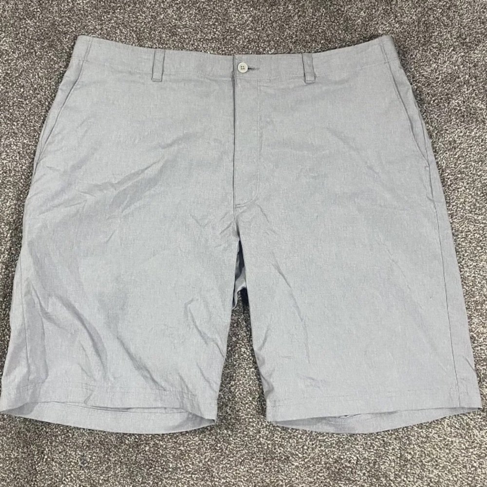 Jack Nicklaus Men's Stretch Comfort Waistband Flat Front Gray Golf Shorts  p3